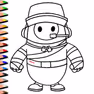 Fall Guys Halloween Coloring Book